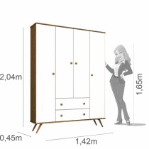 Roupeiro Twister - 4 Portas - DV9 Ecommerce