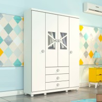 Roupeiro Delicato - 4 Portas c/Pés - DV9 Ecommerce