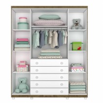 Roupeiro Evolution - 4 Portas c/Pés - DV9 Ecommerce