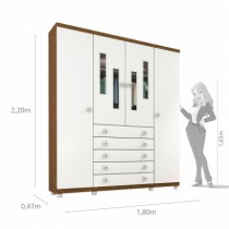 Roupeiro Evolution - 4 Portas c/Pés - DV9 Ecommerce