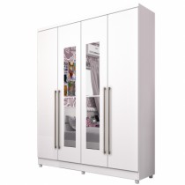 Roupeiro Celenium - 4 Portas c/Espelho e Pés - DV9 Ecommerce