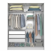 Roupeiro Celenium - 4 Portas c/Espelho e Pés - DV9 Ecommerce