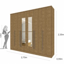 Roupeiro Sevilla - 6 Portas c/Espelho - DV9 Ecommerce