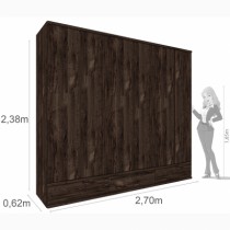 Roupeiro Stillus - 6 Portas - DV9 Ecommerce