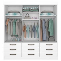 Roupeiro Chicago - 3 Portas c/Espelho - DV9 Ecommerce