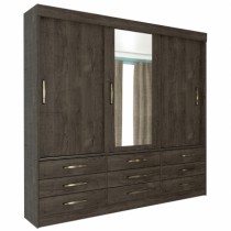 Roupeiro Chicago - 3 Portas c/Espelho e Pés - DV9 Ecommerce